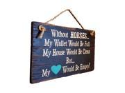Cowboy Signs Wood Wall Hanging Without Horses Wallet Wood Black 8281