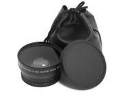Xcsource® 52 mm 52mm 0.45x Wide Angle and Macro Lens Black Lens Pouch for Nikon LF036