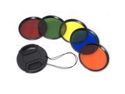 Xcsource® XCSOURCE® 52mm Color Filter Blue Yellow Orange Red Green Lens Cap 6 slot Case for camero LF68