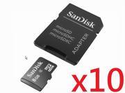 SanDisk 10 piece SanDisk Class 4 C4 Ultra microSDHC micro SD HC SDHC TF Memory Card 8G 8GB W ADAPTER Plastic Case SDSDQAB 008G HK069