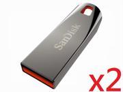 SanDisk 16GB 16G 16 GB Cruzer Force USB 2.0 Flash Drive SDCZ71 016G B35 Pack of 2