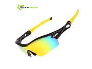 ROCKBROS Pro Polarized Cycling Glasses Bike Sports Sunglasses 5 Lens Goggles CS7