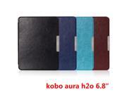 Xcsource® Flip Magnetic Auto Sleep Leather Cover Case for Kobo aura h2o 6.8 eReader PC620