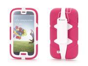 Pink White Survivor All Terrain Case with Belt Clip for Samsung Galaxy S4 Military Duty Case