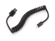 Coiled USB to Lightning Connector Cable Coiled Lightning Cable expands to over 3ft.