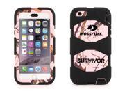 iPhone 6 Plus 6s Plus Rugged Case Survivor All Terrain Mossy Oak Pink Breakup Proven protection with Rotating Belt Clip