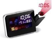 New Digital Weather Projection Snooze Alarm Clock Color Display LED Backlight