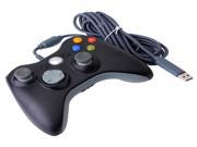 USB Wired Game JoyPad Controller For MICROSOFT Xbox360 Xbox 360 Slim PC Windows 7 Black