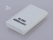 4800mAh USB Rechargeable Battery Pack For Microsoft Xbox 360 Wireles Controller White