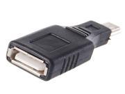 NEW USB A Female to Mini USB B 5 Pin Male Adapter Converter for PC Black