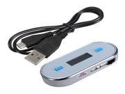 White Wireless 3.5mm In car Handsfree LCD FM Transmitter For iPhone 5 iPod Touch