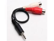 3.5MM STEREO Jack Male to 2X RCA PHONO Female Adapter Splitter Cable Lead 25cm M F Male to Female
