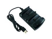 Dual USB 2 Controller Charge Charger Dock Stand Station for Sony PS3 Playstation 3 Black