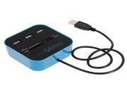 USB 2.0 Hub 3 Port and All In One Multi Card Reader Combo for SD MMC M2 MS MP
