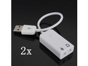 2pcs USB 2.0 3D Virtual 7.1 Channel Audio Sound Card Adapter for PC Laptop WIN 7 MAC