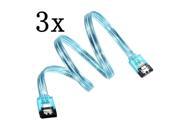 3x High Speed SATA 3.0 III 6GB s HDD Data Cable Straight For Computer Drive 50CM