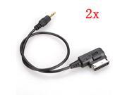 2 PCS Audi Music Interface AMI MMI 3.5mm Jack Aux IN MP3 Cable For A3 A4 A5 A6 A8 Q5