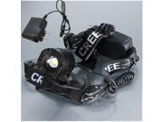 1800lm CREE XML T6 LED Zoom Zoomable Adjustable Headlamp Head Torch light AC Charger 18650