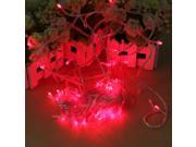 Red 100 LED 10m String Decoration Light US Plug for Christmas Party Wedding 110v