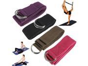2 Pcs Yoga Stretching Strap D Ring Pilates Exercise Gym Belt Waist Fitness Exercise 80 Color Random