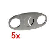 5pcs Stainless Steel Pocket Cigar Tobacco Cutter Knife Double Blades Scissors