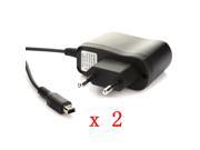 2pcs Travel Home Power Supply AC Adapter Charger Plug For Nintendo DSi NDSi 3DS LL XL