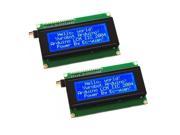 2pcs! 2x 2004 204 20X4 Character LCD Display Module Blue Blacklight for Arduino New