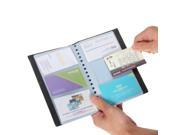 120 Cards Sheets Business Name ID Credit Card Holder Book Case Organizer Black