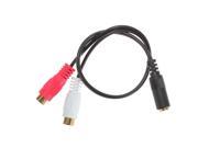 3.5mm Stereo Female Jack To 2 RCA Female Jack Audio Adapter Splitter Cable Cord