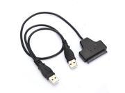 USB 2.0 to SATA Serial ATA 15 7 22P Adapter Cable For 2.5 HDD Laptop Hard Drive