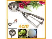 4cm Stainless Steel Ice Cream Scoop Muffin Mix Cookie Dough Spoon Potato Masher