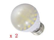 2pcs E26 Medium Base 6W SMD 5050 LED Light Bulb Lamp Pure White 110V