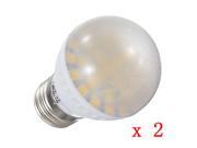 2pcs E26 Medium Base 6W SMD 5050 LED Light Bulb Lamp Warm White 110V