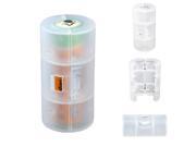 10pcs AA to C Size Cell Battery Rechargeable Adapter Adaptor Converter Case Holder LR06 LR14 LR06 LR