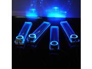 4 LED Car Interior Decorative Floor Dash Light Lamp Car Cigarette Lighter Blue