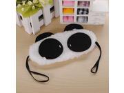 Fluffy Panda Face Eye Travel Rest Sleep EyeShade Eyepatch Lightproof Sleeping Mask Blindfold Blinder Portable Relaxation Nap Cover Christmas Gift