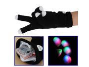1 Pairs LED Flashing Gloves 6 Mode LED Rave Light Finger Lighting Flashing Glove Glow Mitt DISCO Party