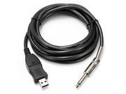 Guitar Bass 1 4 6.3mm To USB Link Connection Instrument Cable Adapter 3M