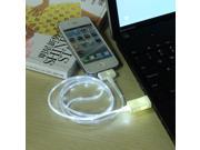 Visible 4 Color 6 pin LED Light USB Sync Charger Data Cable For iPhone 4 4S 4G 4GS