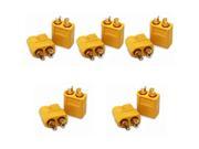 5 Pair of XT60 XT 60 Male Female Bullet Connectors Plugs for RC Lipo Battery NEW