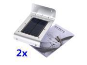 2x Solar energy saving Waterproof 16LED Light Outdoor Lights Garden Lamps Wall Lamp Sound Sensor