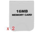 2 x 16MB 16M Memory Card For Nintendo Wii Gamecube GC Game Cube Console