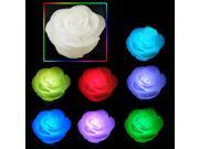 3pcs 7 Changing Change Colorful Rose Flower LED Light Night Candle Light Lamp Christmas Gift