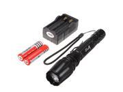 UltraFire 12W 1800lm CREE XM L T6 LED ZOOMABLE Flashlight Torch 18650 Battery CH