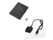 8MB 8 MB Memory Card Save Game Data Stick Module For PS2 PC USB PS2 to PS3 Game Controller Adapter Converter For PlayStation 2 3 PS2 PS3