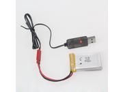 3.7V 500mA Output 1S Lipo Lithium Battery USB Cable Charger Red JST Female Head