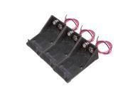 3pcs! DC 9 Volt 9V Battery Holder Box Case With Wire Lead 54x30x20mm