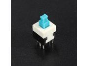 20 PCS 8X8mm Blue Cap Self locking Type Square Button Switch Control NEW