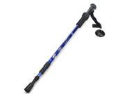 Adjustable Retract Anti Shock Walking Stick Pole Alpenstock Mountaineering Trekking Hiking Crutch Compass