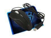 Laptop PC 6 Buttons 2400 DPI Adjustable USB Wired Optical Game Gaming Mouse Mice AULA Waterproof Cool Mouse Pad mat